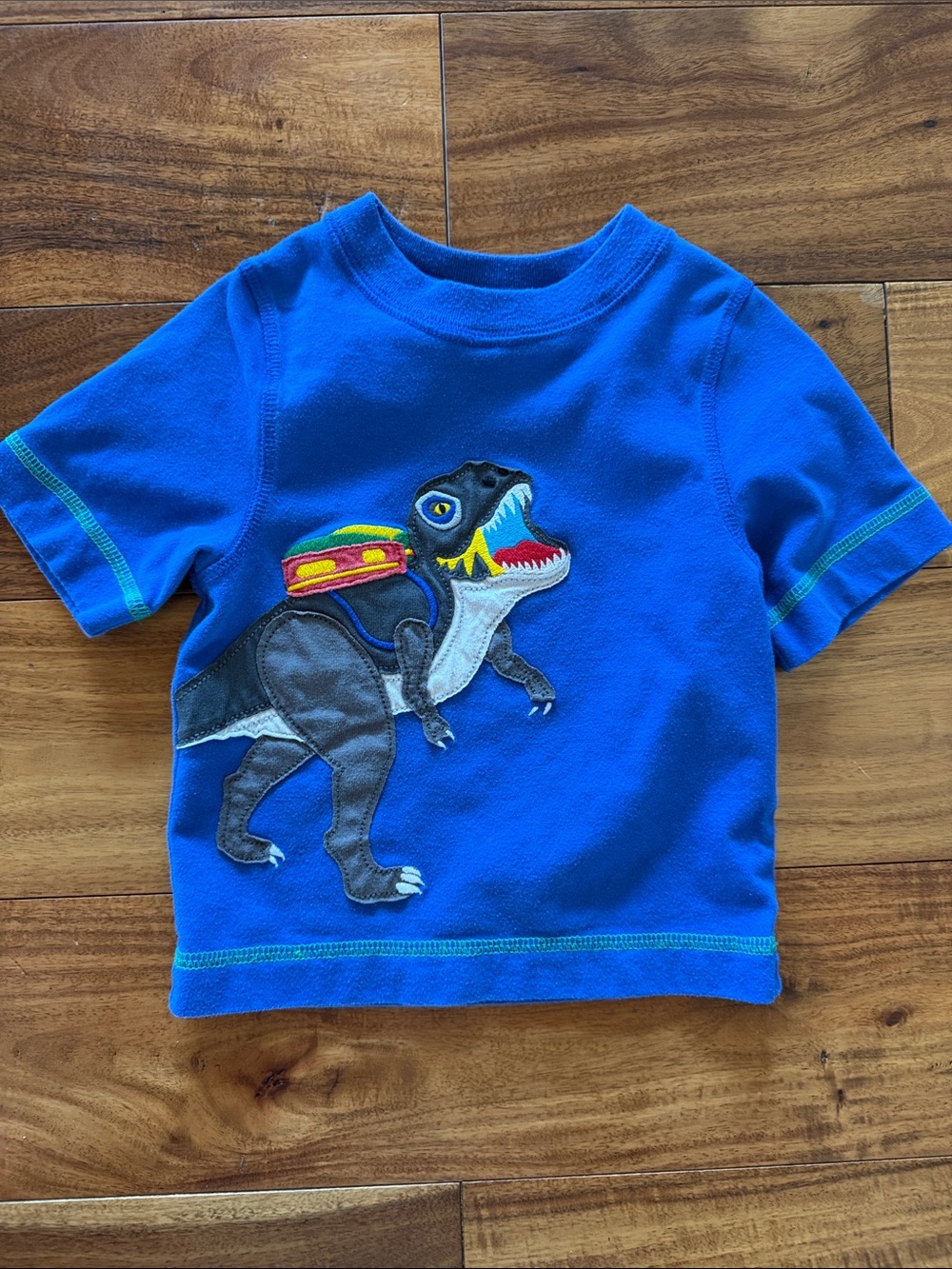 Class Club Bright Royal Blue Dino Patch Short Sleeve Tee